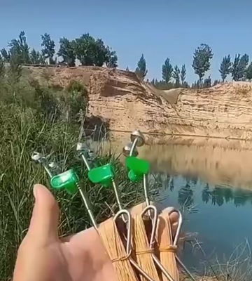 自动手线懒人钓鱼器上鱼报警新款全自动弹簧甲鱼翻板黑鱼组钩