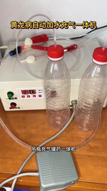 廉江市柑橘葡萄黄化病果树吊瓶加药打气自动一体机