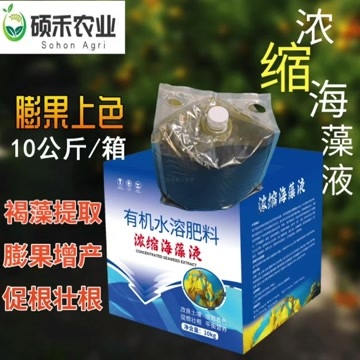 潍坊浓缩海藻液水溶肥抗低温生根壮苗防病抗寒防冻农用冲施肥10千克