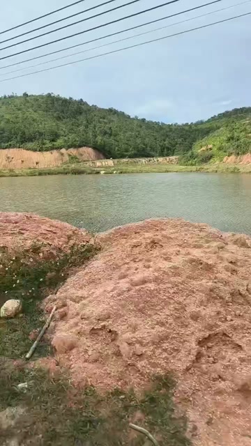 鱼塘，山塘，活水流通，
