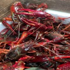 潜江市 明天周末，今日小龙虾货少价涨。