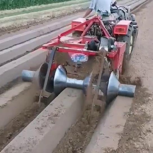 曲阜市农用大蒜大姜种植开沟机路面挖坑机链条式两沟三沟快速开沟机